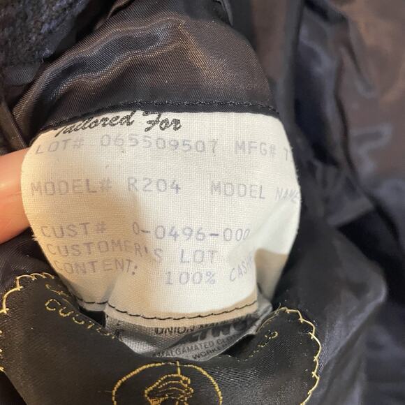 Hickey Freeman Sport Coat Mens 41R 100% Cashmere Blazer Jacket Blue Herringbone - Picture 7 of 10